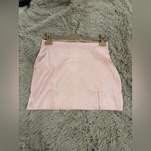 Zara Floral Printed Satin Effect Mini Skirt L